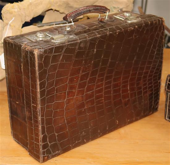 A crocodile suitcase